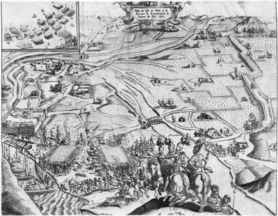 Siege of Ile de Re with the Representation of the Royal Army by French School